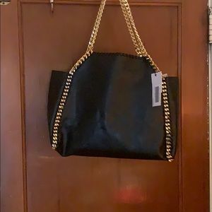 Just Fab Gold chain Shoulder handbag